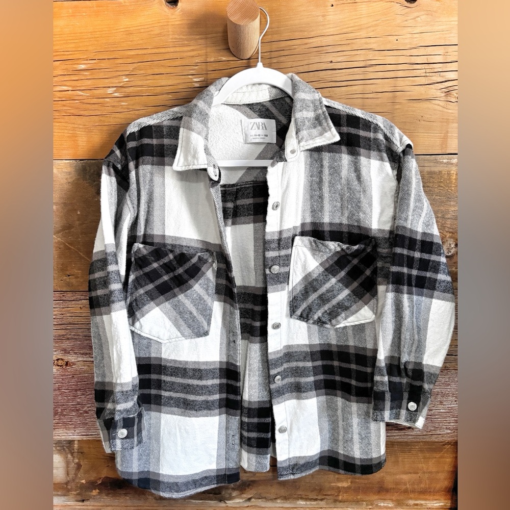 ZARA Kids Plaid Shacket